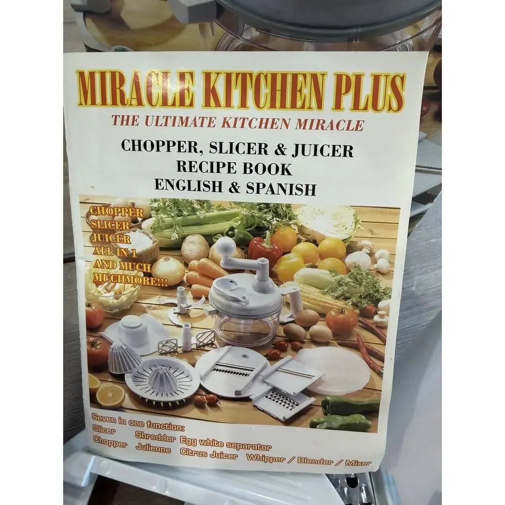 MIRACLE KITCHEN PLUS ULTIMATE KITCHEN TOOL CHOP BLEND SHRED SLICE JUICE MIX WHIP